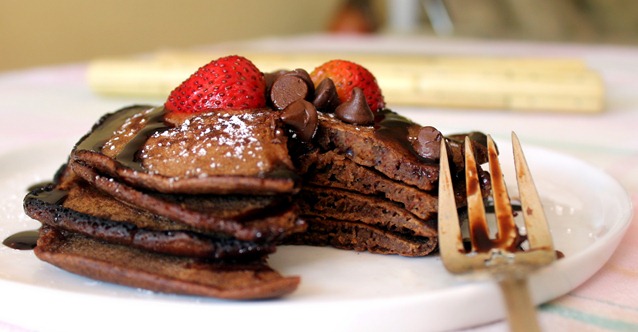 pancakes de chocolate sazonboricua