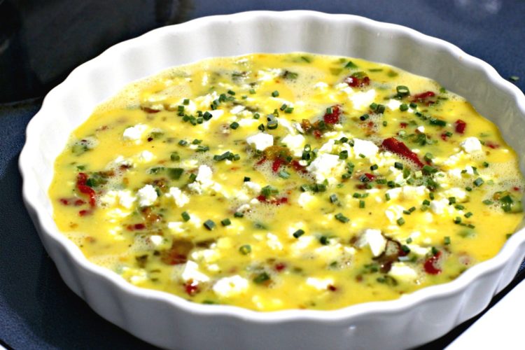 Tortilla de vegetales y queso fresco al horno